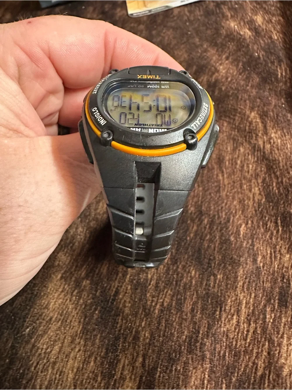 Timex Ironman Digital Sports Watch - Black and Orange T5K156